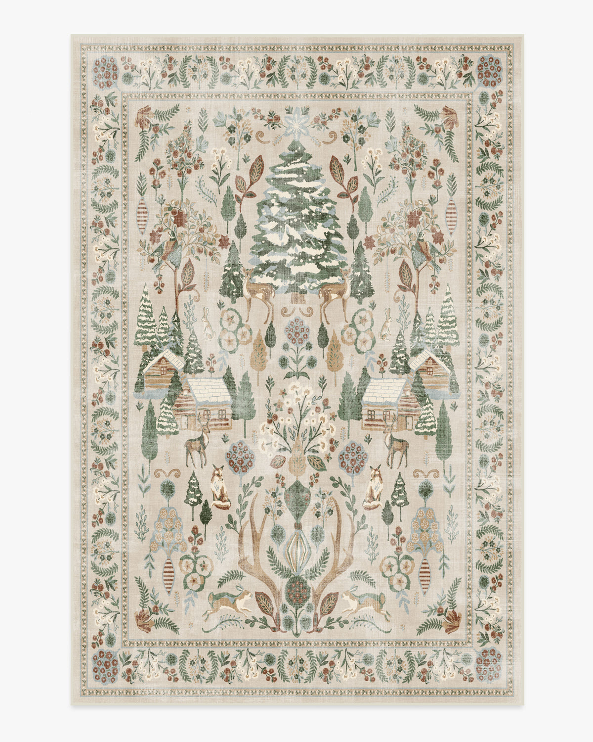 Juniper — Halı, Nötr Çok Renkli, AREA, beyaz zemin, 6x9