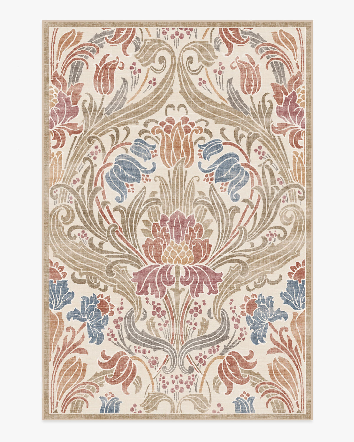 Flourish — Halı, Krem, AREA, beyaz zemin, 6x9