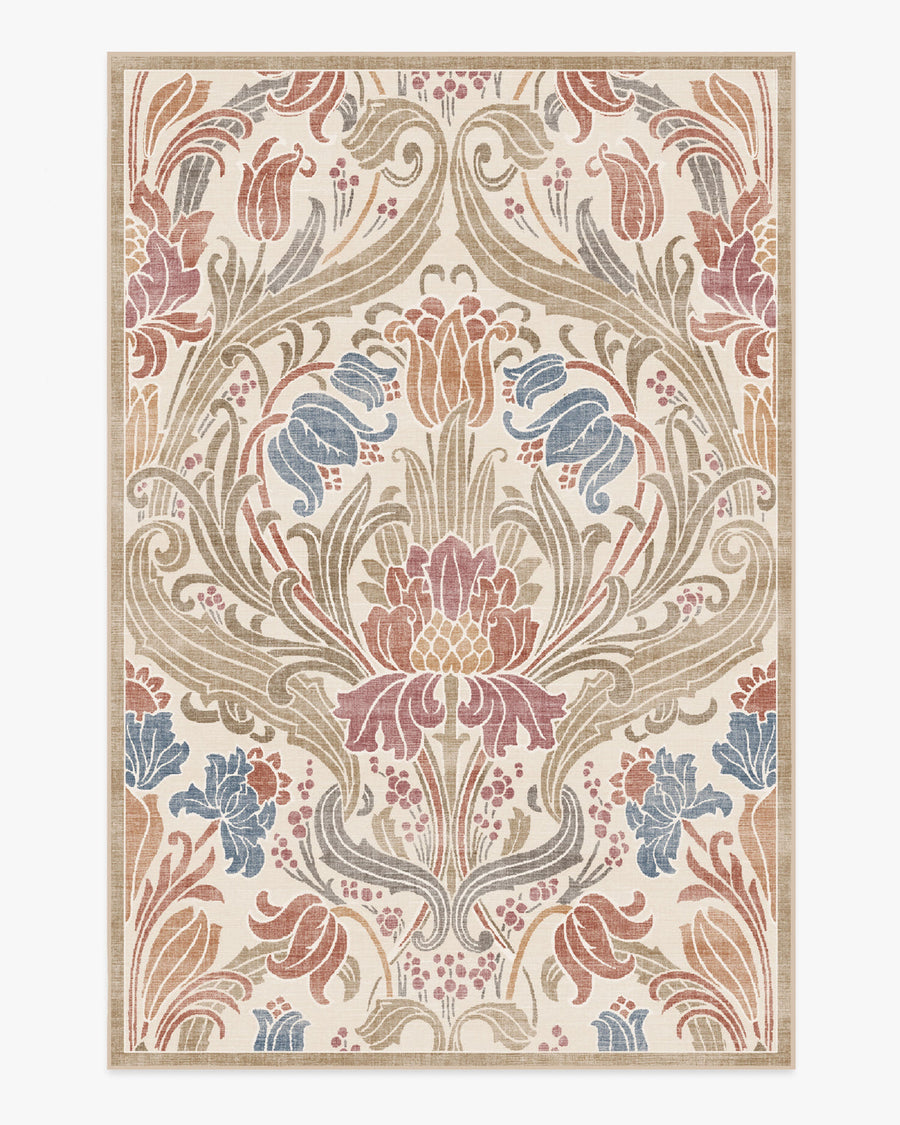 Flourish — Halı, Krem, AREA, beyaz zemin, 6x9