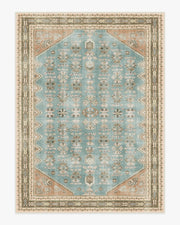 Pradera — Halı, Mavi Terracotta, AREA, beyaz zemin, 9x12