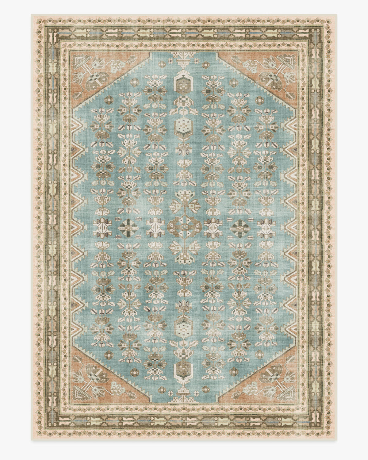 Pradera — Halı, Mavi Terracotta, AREA, beyaz zemin, 10x14