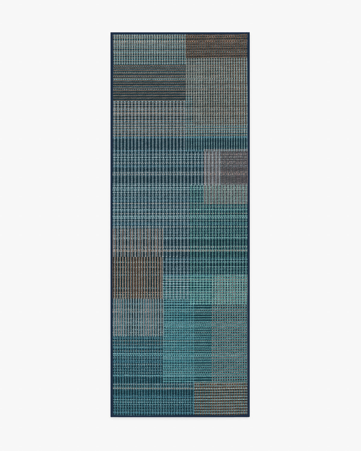 Eira — Halı, Mavi, RUNNER, beyaz zemin, 2x7