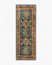 Avila — Halı, Vintage Ink Kehribar, RUNNER, beyaz zemin, 2x7