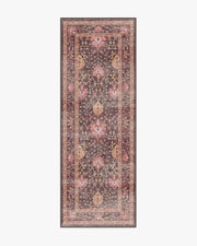 Serafina — Halı, Mercan Bordo, RUNNER, beyaz zemin, 2x7
