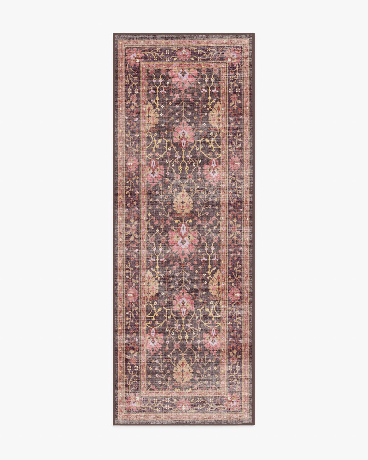 Serafina — Halı, Mercan Bordo, RUNNER, beyaz zemin, 2x7