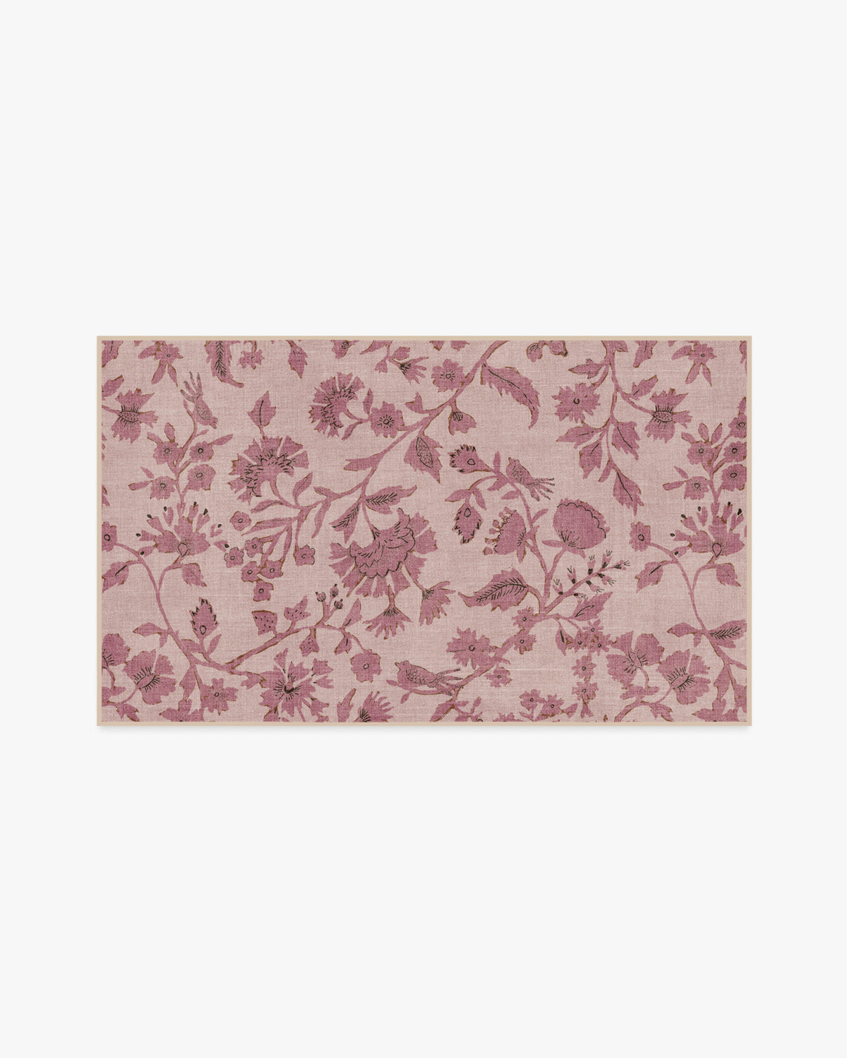 Brenna — Halı, Doğal ve Blush, AREA, beyaz zemin, 3x5