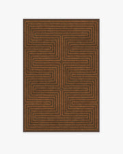 Labyrinth — Halı, Kahverengi Turuncu, AREA, beyaz zemin, 4x6
