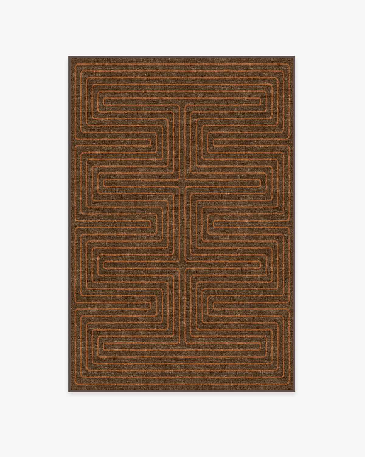 Labyrinth — Halı, Kahverengi Turuncu, AREA, beyaz zemin, 4x6