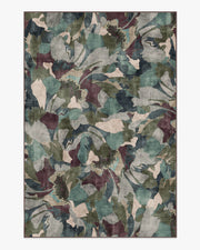 Peony Promenade — Halı, Aubergine, AREA, beyaz zemin, 6x9