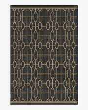 Diana Trellis — Halı, Siyah Altın, AREA, beyaz zemin, 6x9
