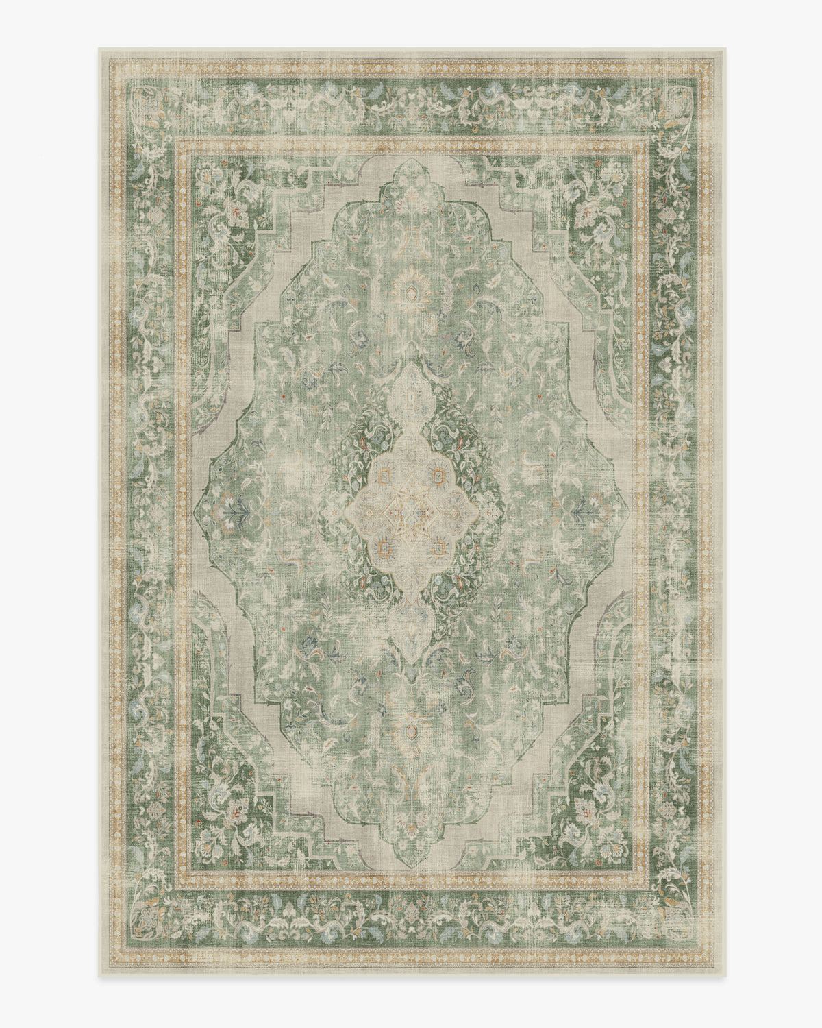 Adeline — Halı, Doğal Adaçayı, AREA, beyaz zemin, 6x9