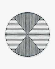 Inkdrop — Halı, Arduvaz Mavisi, ROUND, beyaz zemin, 8R