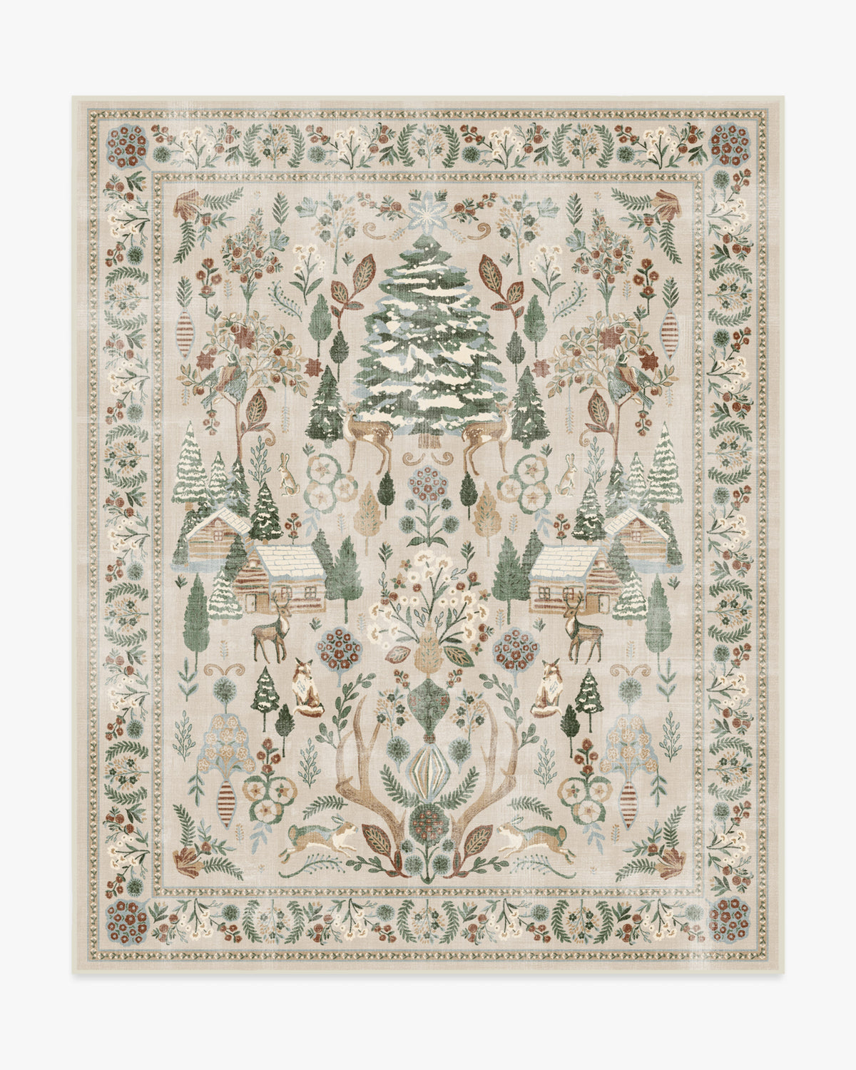 Juniper — Halı, Nötr Çok Renkli, AREA, beyaz zemin, 8x10