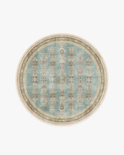 Pradera — Halı, Mavi Terracotta, ROUND, beyaz zemin, 6R