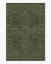 Amira — Halı, Yeşil, AREA, beyaz zemin, 6x9