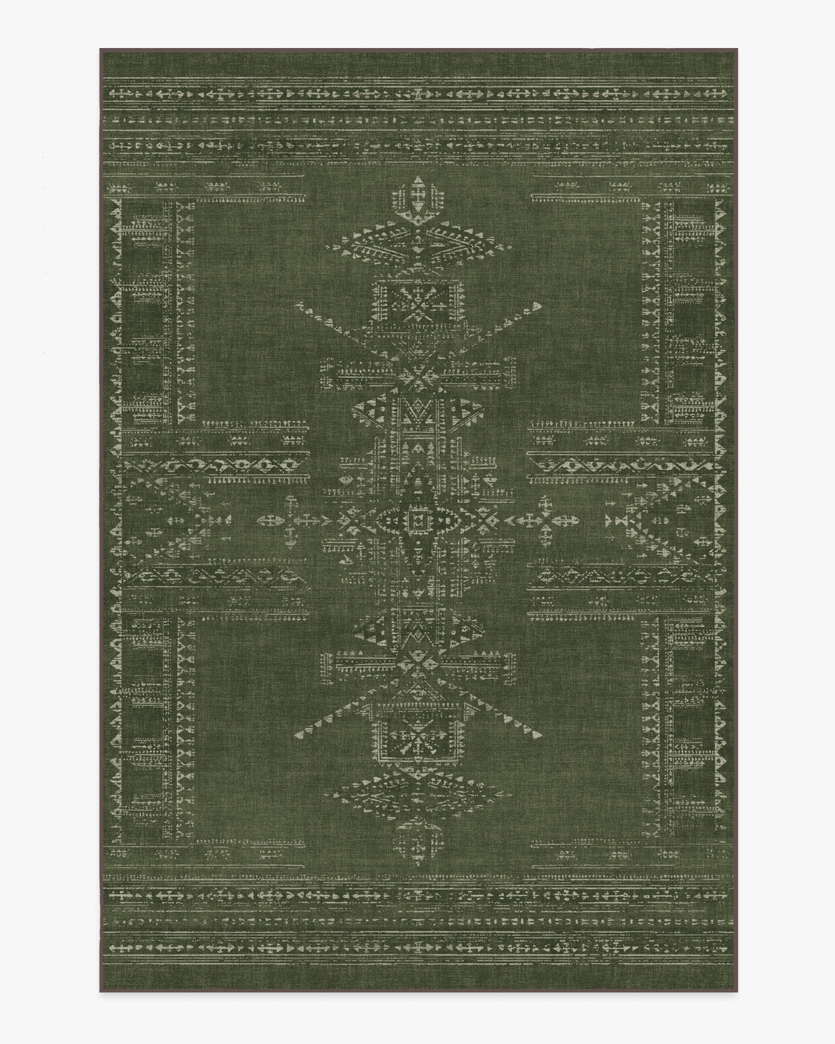 Amira — Halı, Yeşil, AREA, beyaz zemin, 6x9