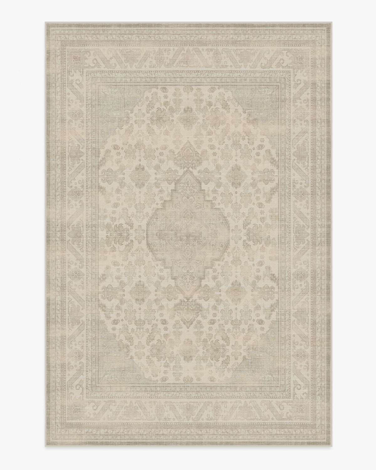 Rowan — Halı, Soft Gri Fildişi, AREA, beyaz zemin, 6x9