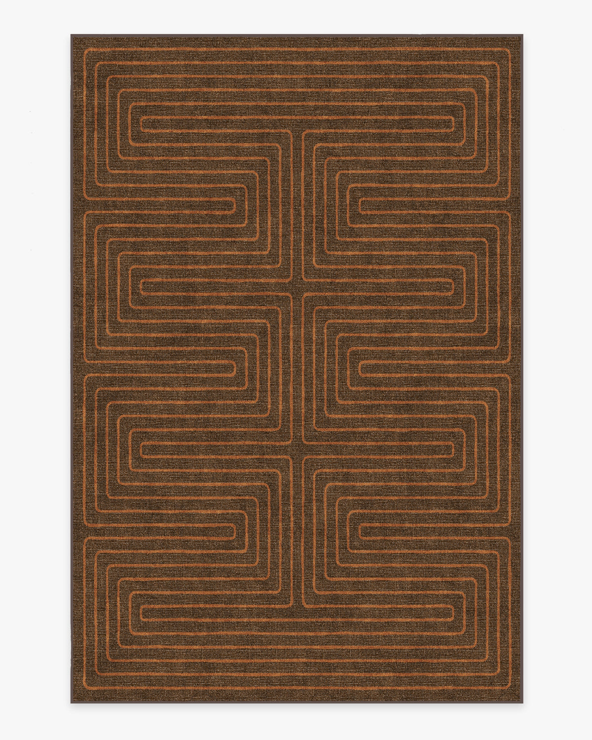Labyrinth — Halı, Kahverengi Turuncu, AREA, beyaz zemin, 6x9
