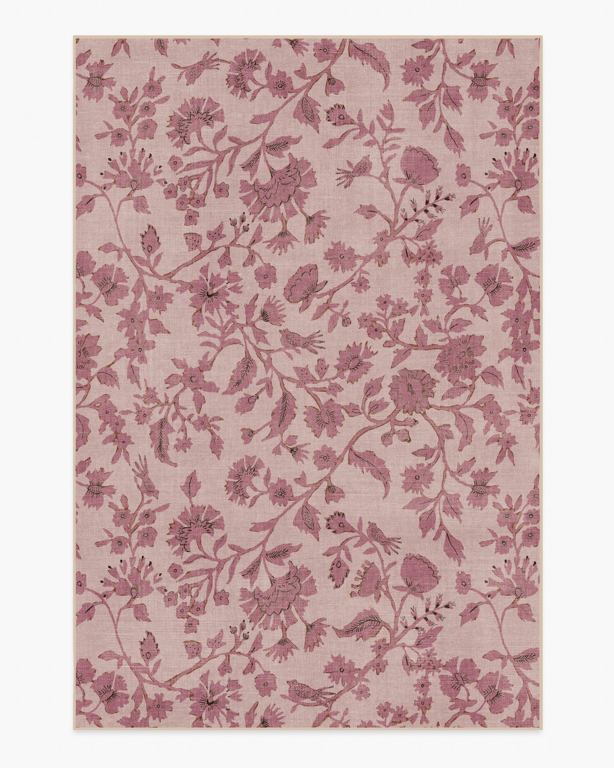 Brenna — Halı, Doğal ve Blush, AREA, beyaz zemin, 6x9