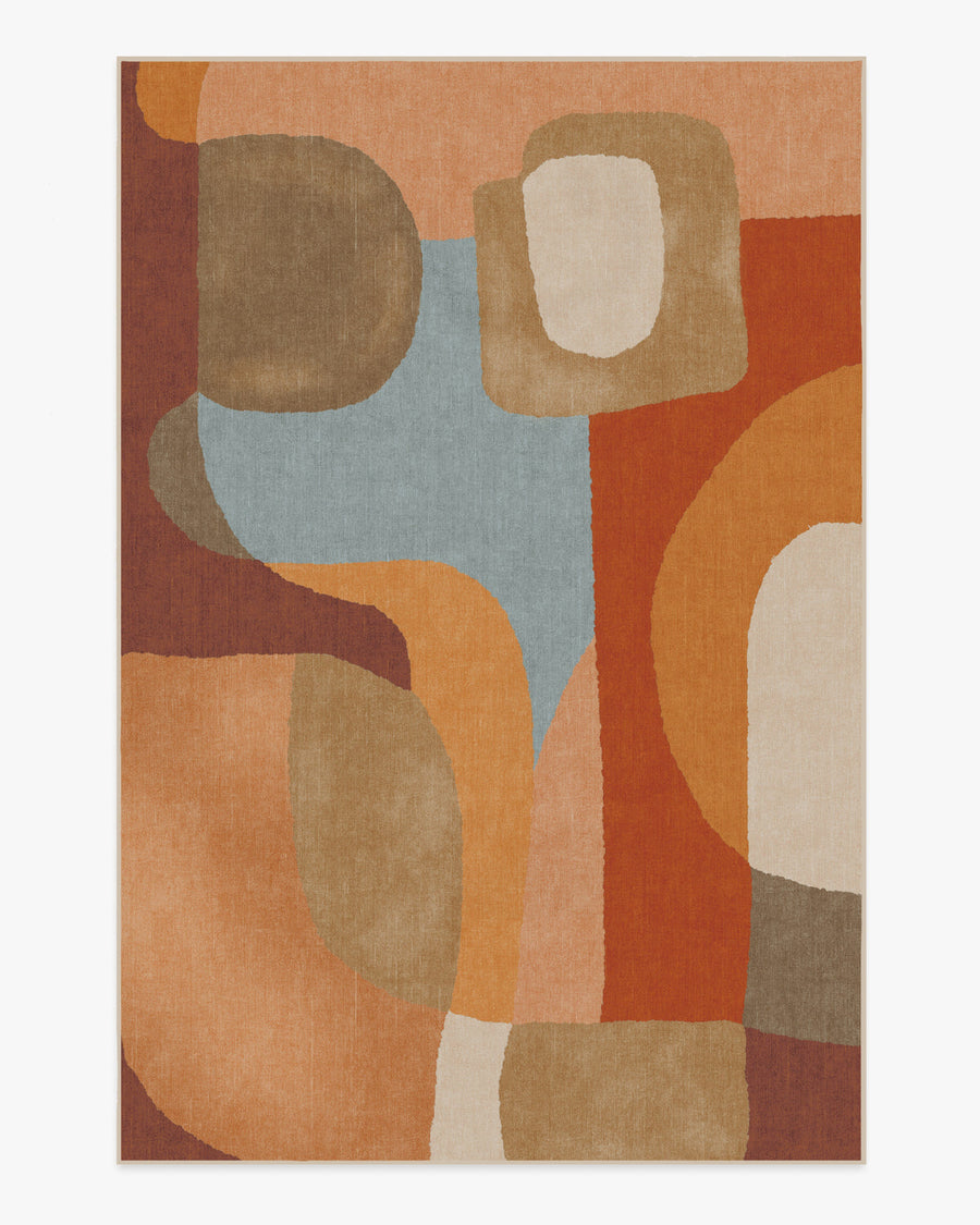 Justina Blakeney Sonia — Halı, Terra Adaçayı, AREA, beyaz zemin, 6x9