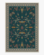 Flutterby — Halı, Mavi, AREA, beyaz zemin, 6x9