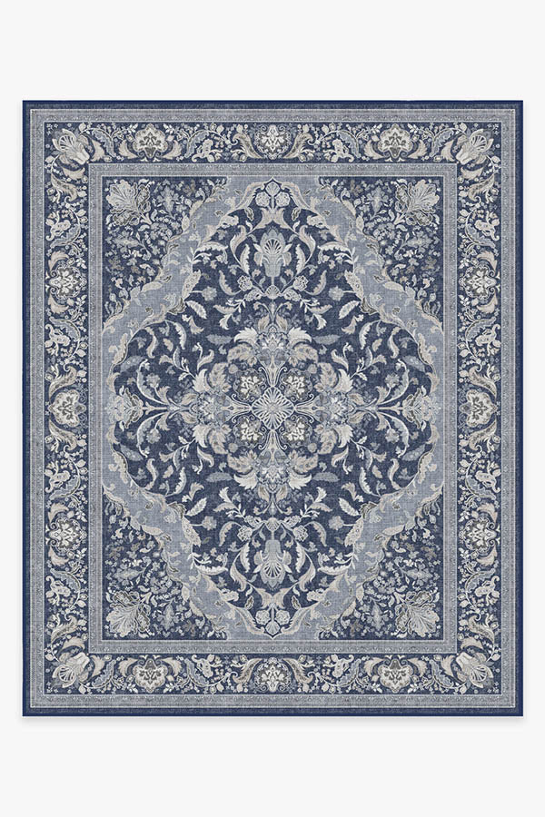 Allura — Halı, Soft Lacivert, AREA, beyaz zemin, 8x10
