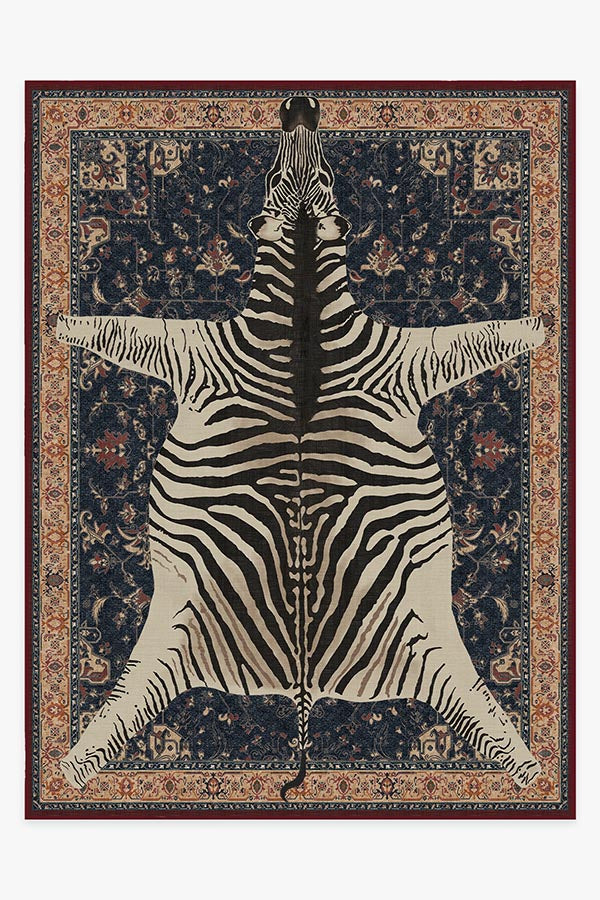 On Safari — Halı, Safir, AREA, beyaz zemin, 9x12