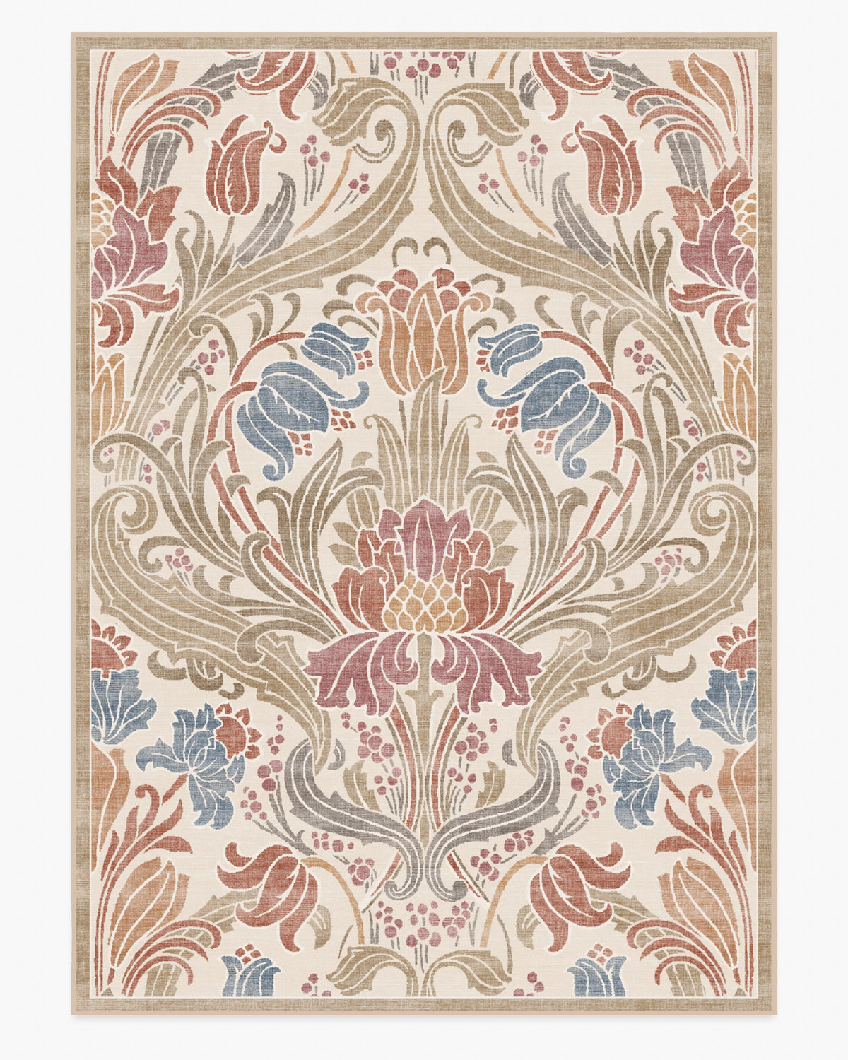 Flourish — Halı, Krem, AREA, beyaz zemin, 10x14