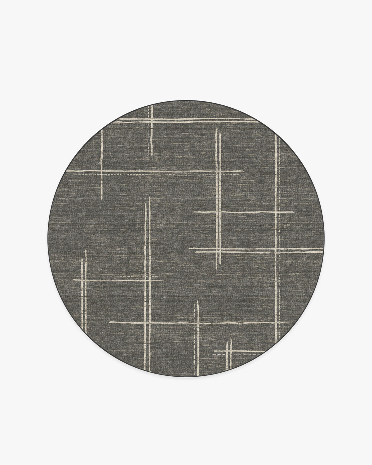 Stellan — Halı, Antrasit, ROUND, beyaz zemin, 6R