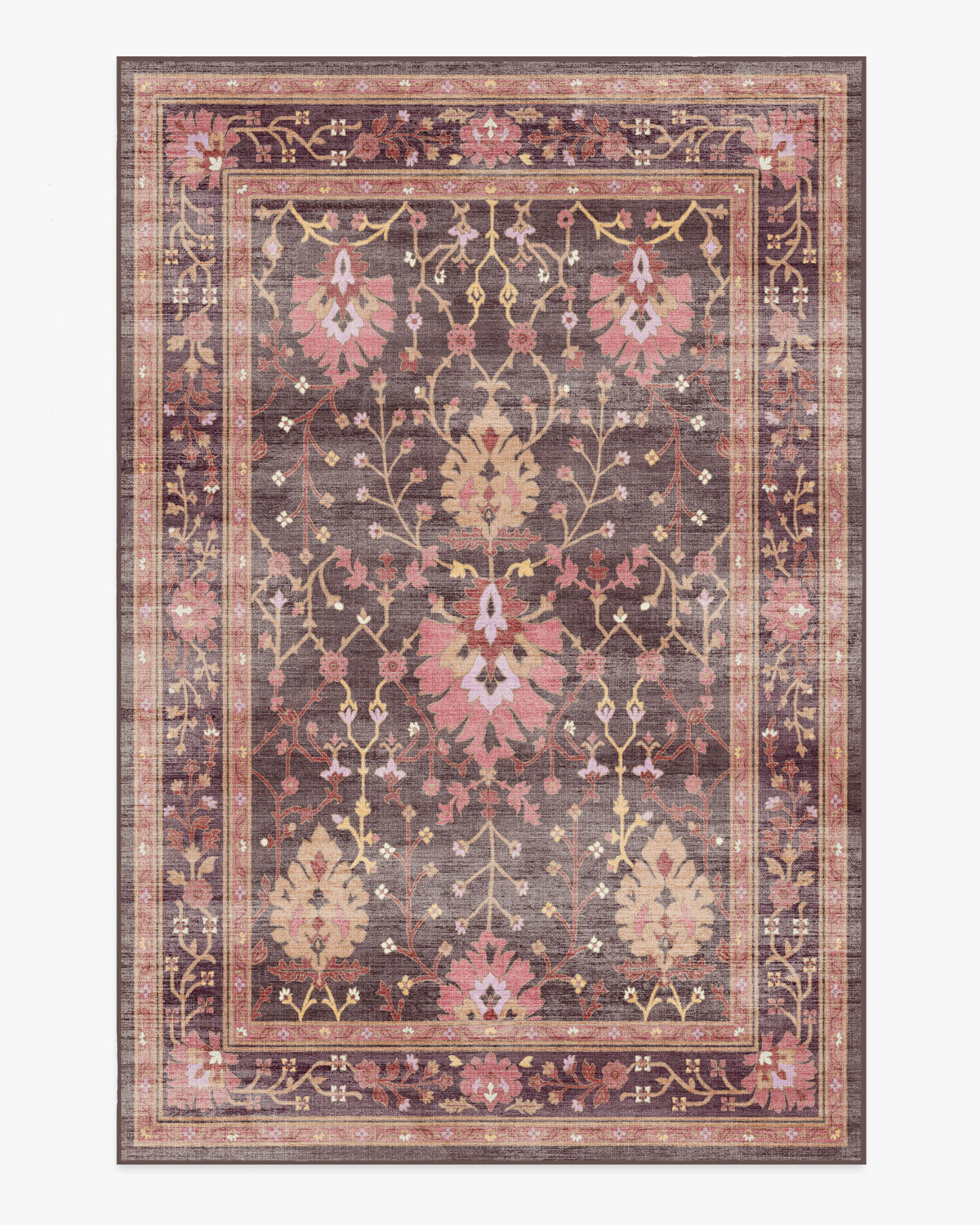 Serafina — Halı, Mercan Bordo, AREA, beyaz zemin, 6x9