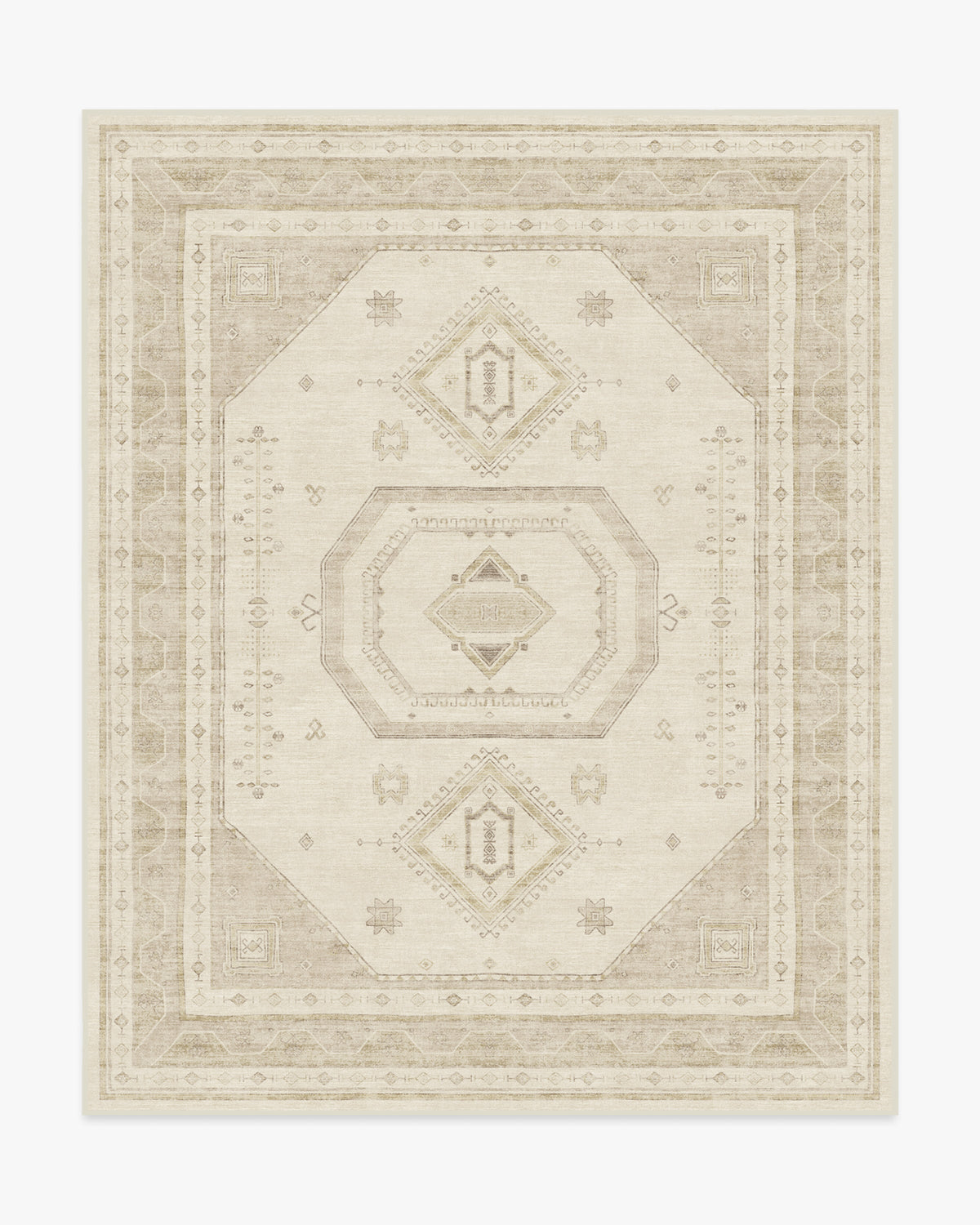 Shira — Halı, Fildişi Doğal, AREA, beyaz zemin, 8x10