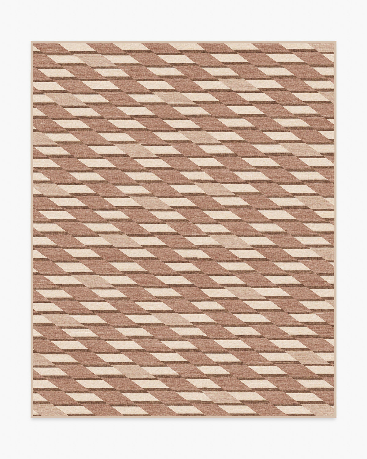 Tess — Halı, Sıcak Kahverengi, AREA, beyaz zemin, 8x10