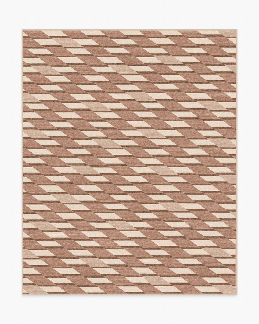 Tess — Halı, Sıcak Kahverengi, AREA, beyaz zemin, 8x10