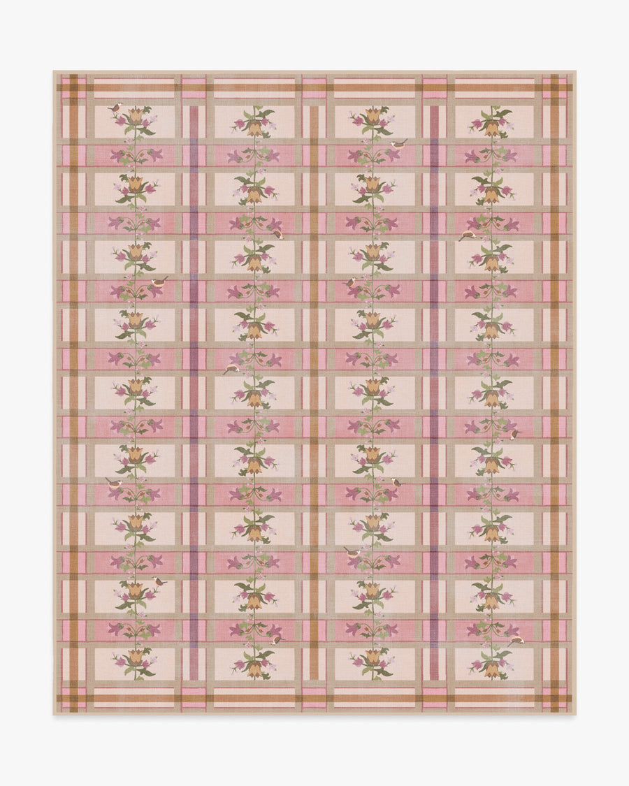 Quinnlyn — Halı, Gül Çok Renkli, AREA, beyaz zemin, 8x10