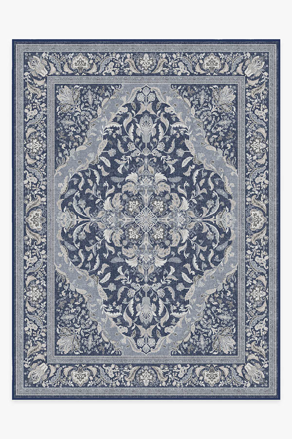 Allura — Halı, Soft Lacivert, AREA, beyaz zemin, 9x12