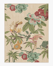 Bamboo Bird — Halı, Blush Yeşim, AREA, beyaz zemin, 9x12