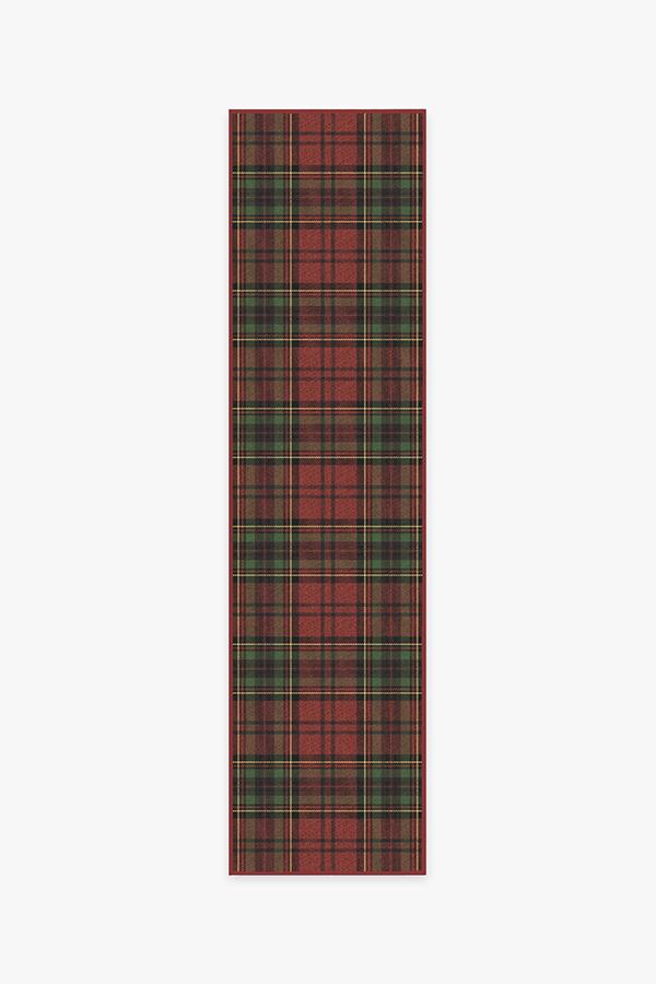 Dress Stewart Tartan — Halı, Kırmızı, RUNNER, beyaz zemin, 2x10