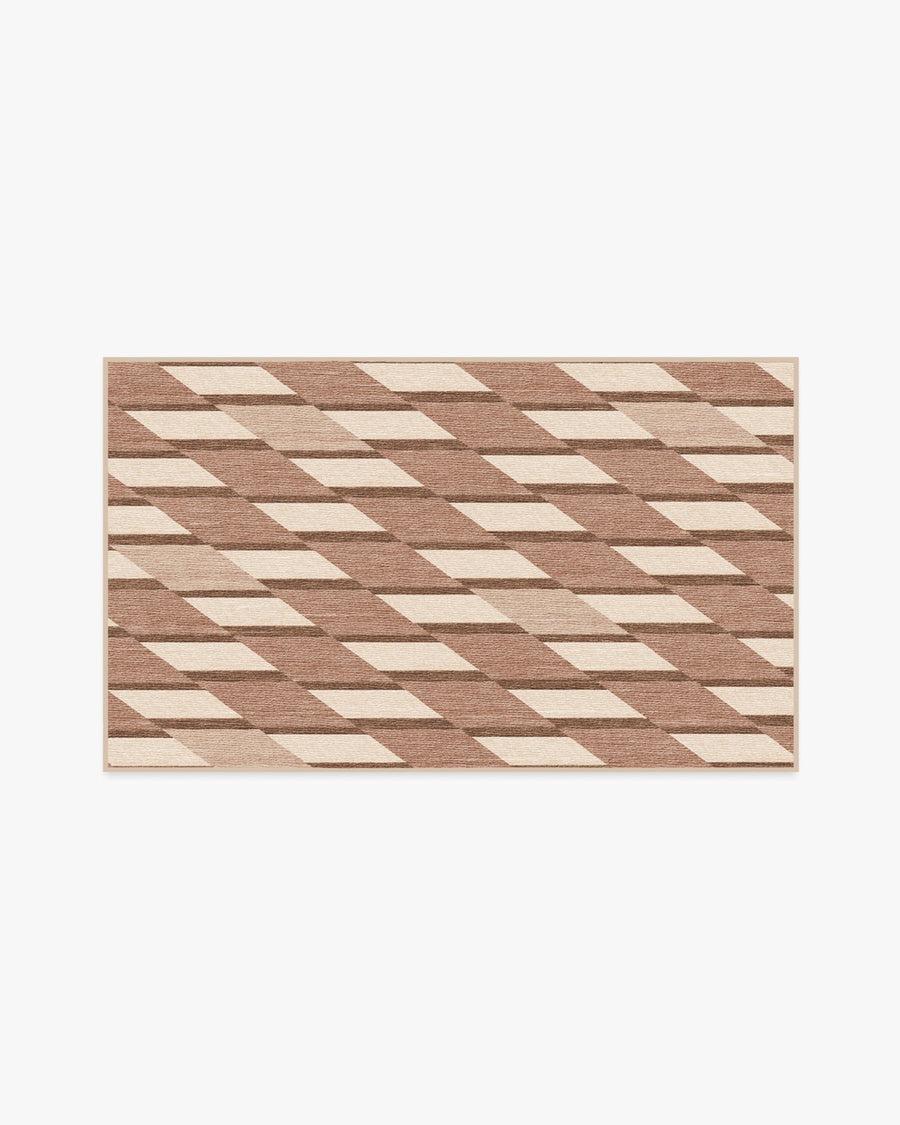 Tess — Halı, Sıcak Kahverengi, AREA, beyaz zemin, 3x5