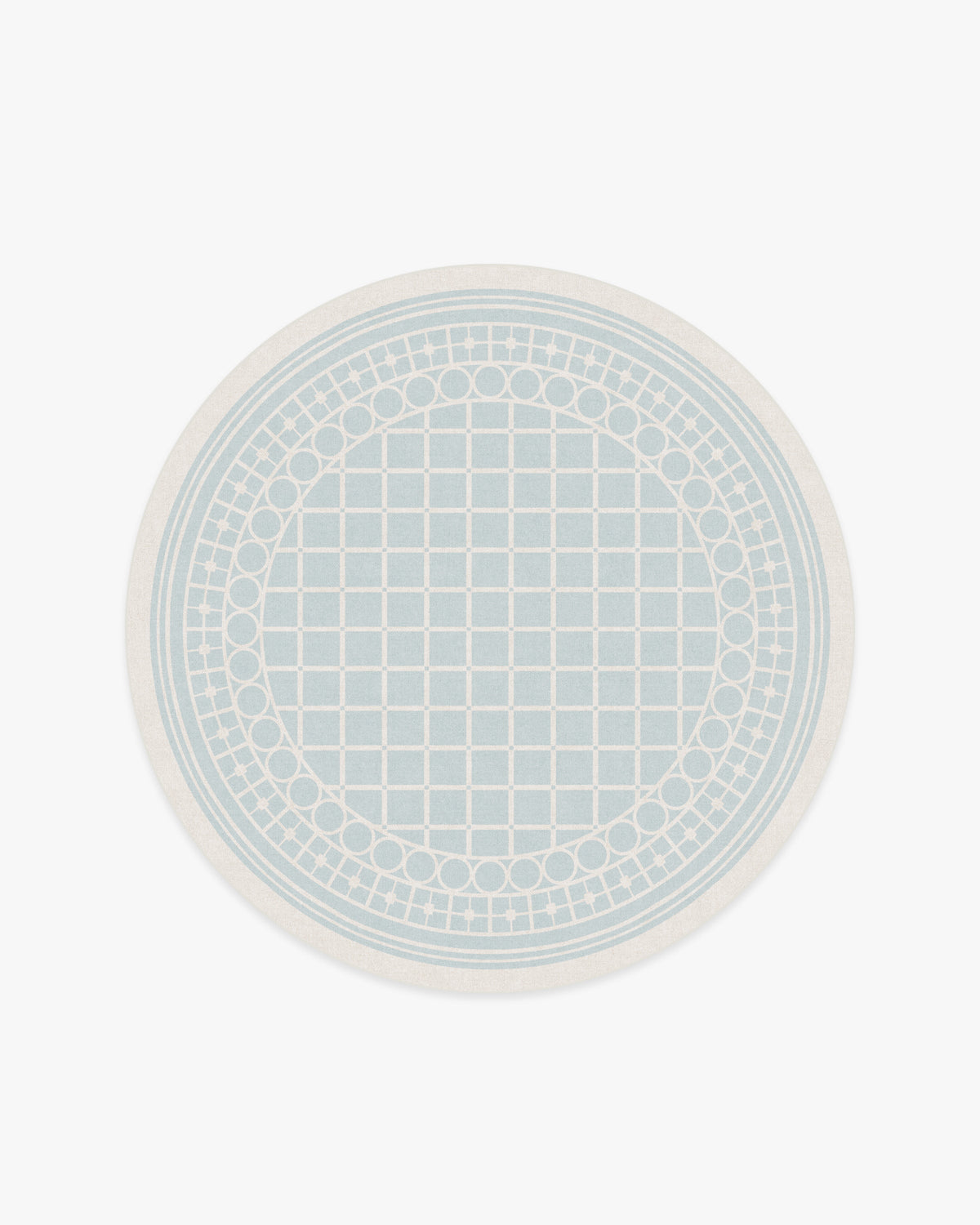Gray Malin Palm Beach — Halı, Powder Mavi, ROUND, beyaz zemin, 6R