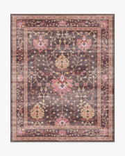Serafina — Halı, Mercan Bordo, AREA, beyaz zemin, 8x10