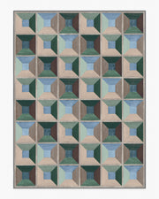 Hedra — Halı, Soft Turkuaz, AREA, beyaz zemin, 9x12
