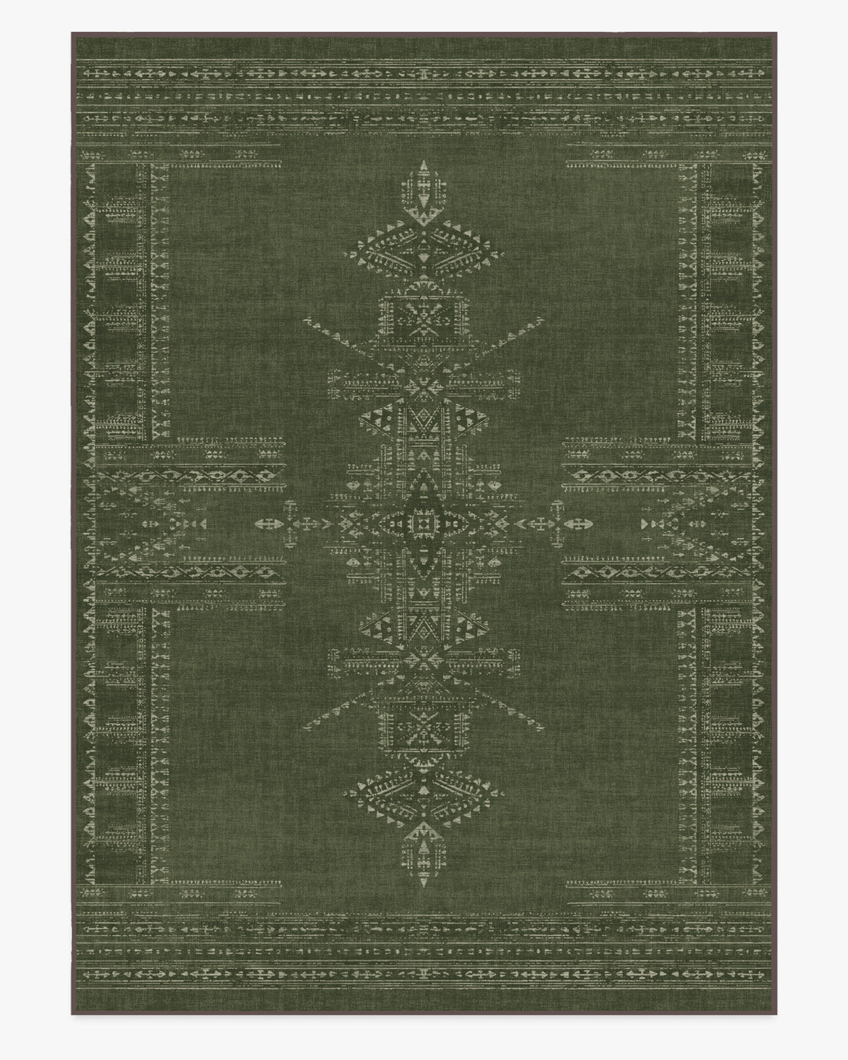 Amira — Halı, Yeşil, AREA, beyaz zemin, 10x14