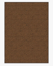 Labyrinth — Halı, Kahverengi Turuncu, AREA, beyaz zemin, 10x14