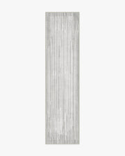 Striated Border — Halı, Yumuşak Gri, RUNNER, beyaz zemin, 2x10