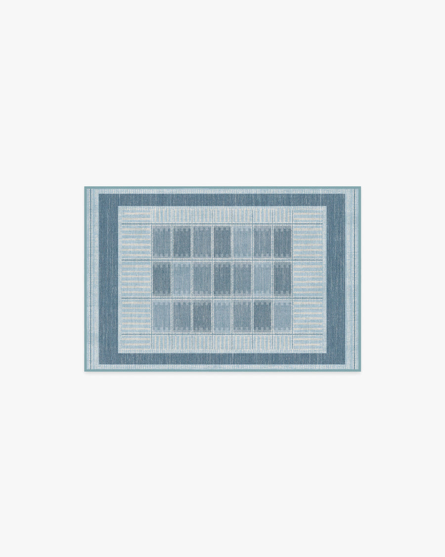 Agnes — Halı, Mavi, AREA, beyaz zemin, 2x3