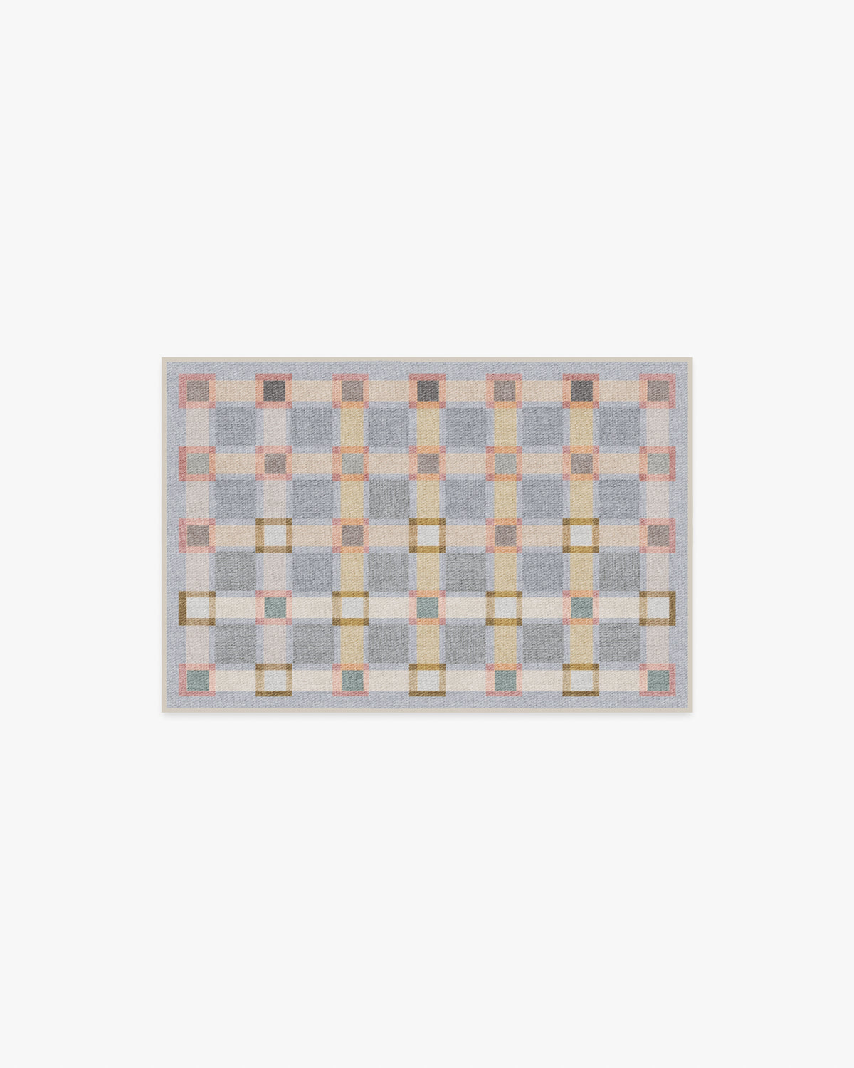 Maja — Halı, Taş Mavi Çok Renkli, AREA, beyaz zemin, 2x3