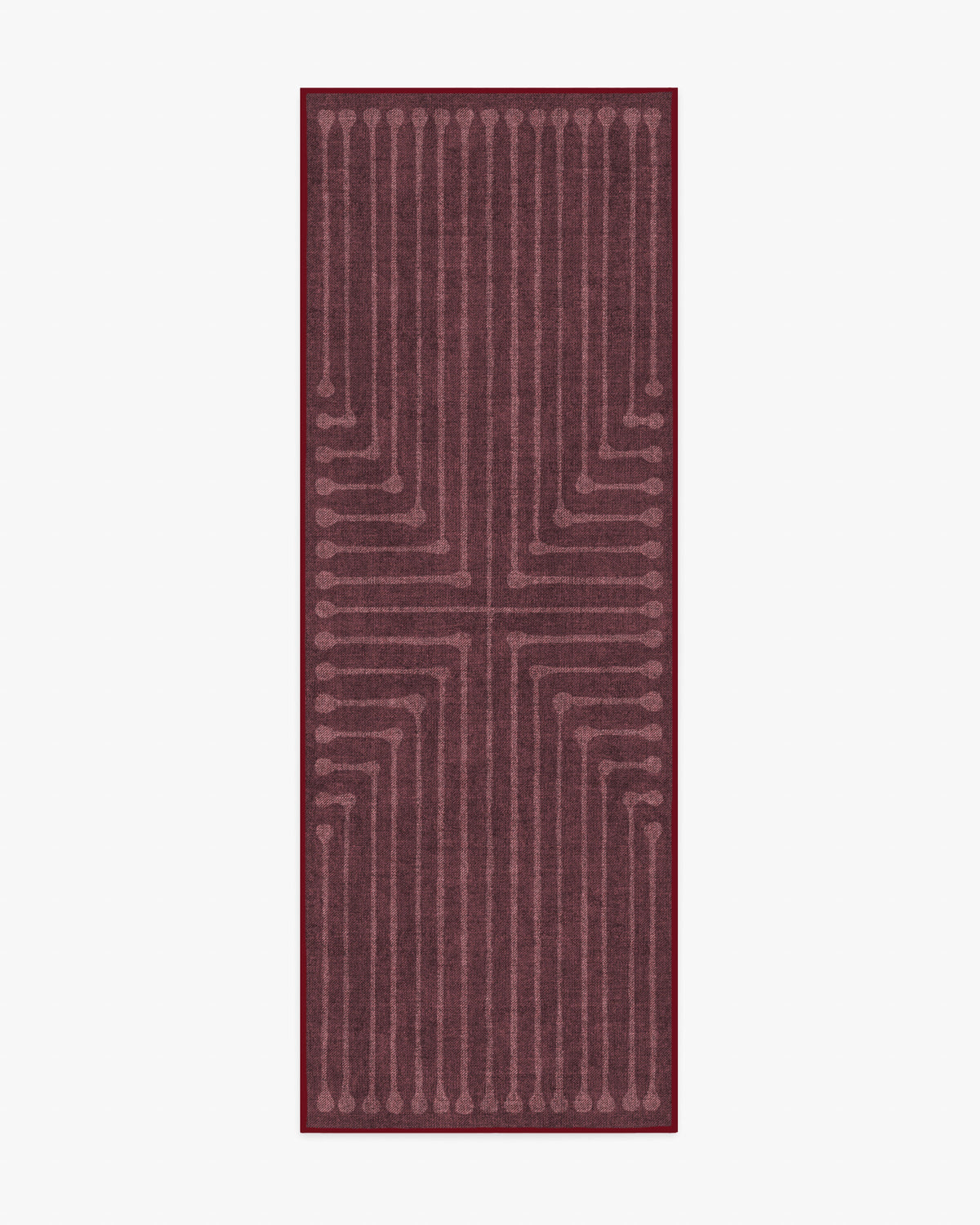 Inkdrop — Halı, Bordo, RUNNER, beyaz zemin, 2x7
