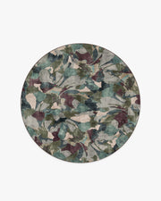 Peony Promenade — Halı, Aubergine, ROUND, beyaz zemin, 6R