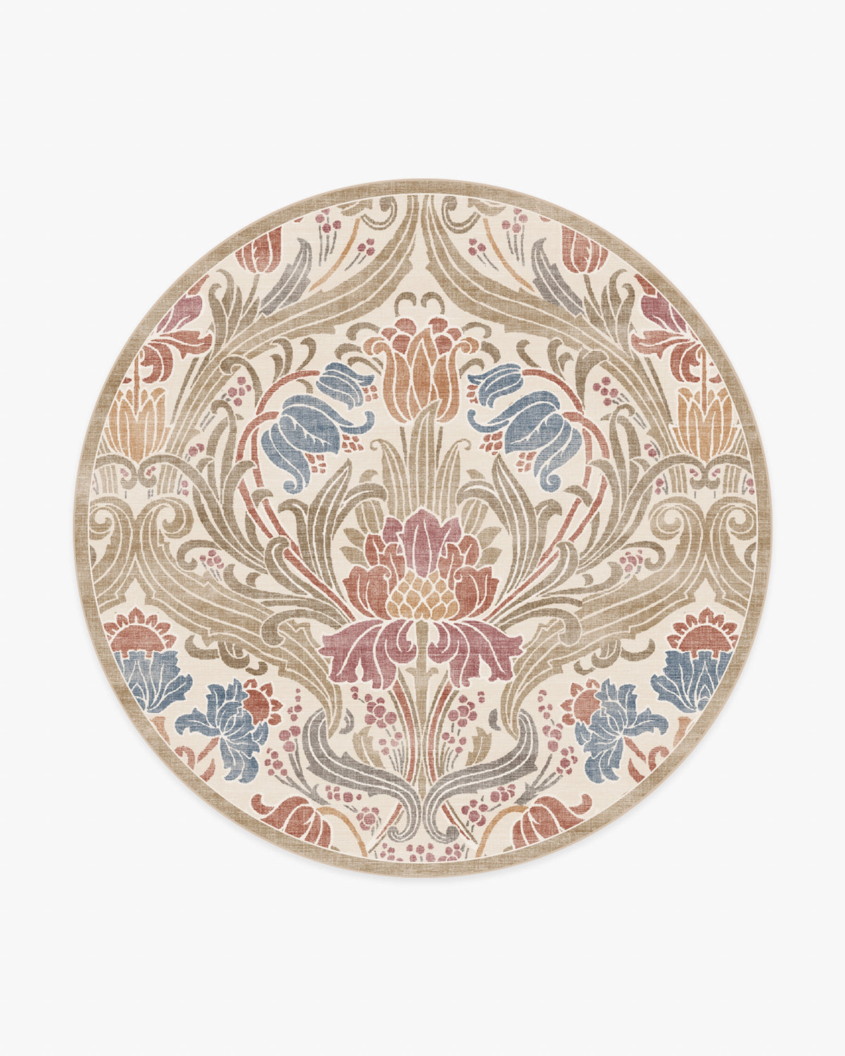 Flourish — Halı, Krem, ROUND, beyaz zemin, 8R
