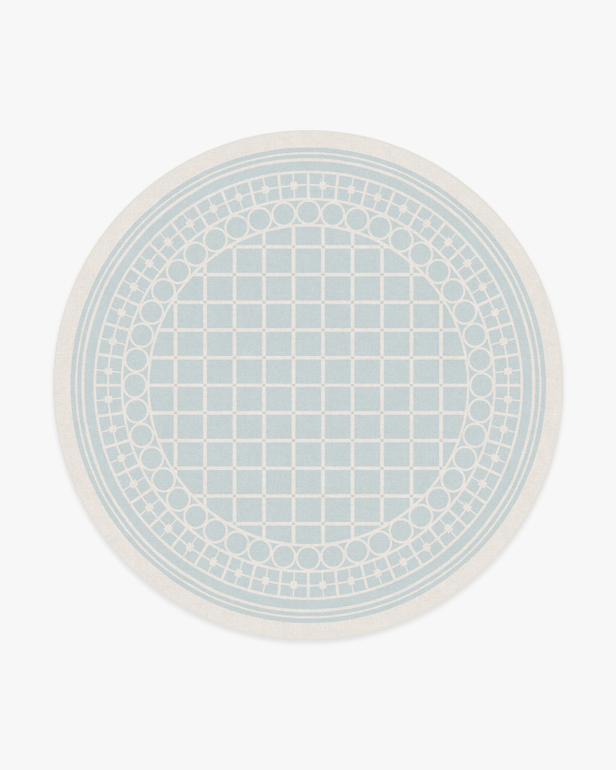 Gray Malin Palm Beach — Halı, Powder Mavi, ROUND, beyaz zemin, 8R